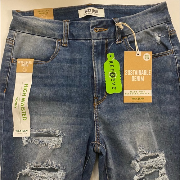 Urban Planet womens high waisted ripped jeans - Picture 3 of 4